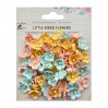 Papierowe kwiaty do rękodzieła - Little Birdie - Paula Pastel Plaette- 60 kwiatków