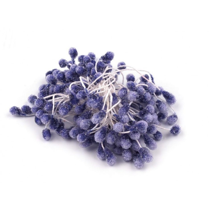 Frosted Flower Stamen - lavender - one bunch