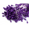Pręciki do kwiatków - perłowe ciemny fiolet - pęczek - 2mm