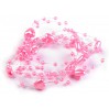 Beaded garland with hearts Ø10mm length 130cm - pink