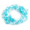 Beaded garland with hearts Ø10mm length 130cm - blue