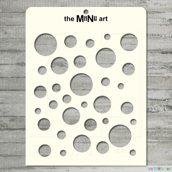 the MiNi art - Maska, szablon - koła