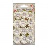Papierowe kwiaty do rękodzieła - Little Birdie - Valerie Orchid- 12 kwiatków z listkami