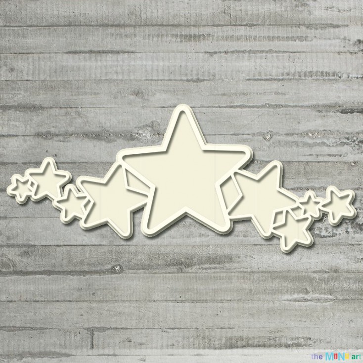 the MiNi art - Cardboard element - Little baby - frame with stars