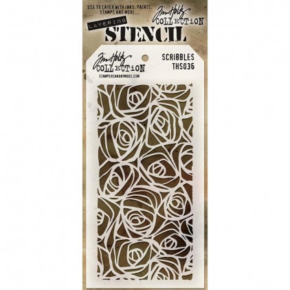 Tim Holtz Collection - Mask, stencil, template - Scribbles THS036
