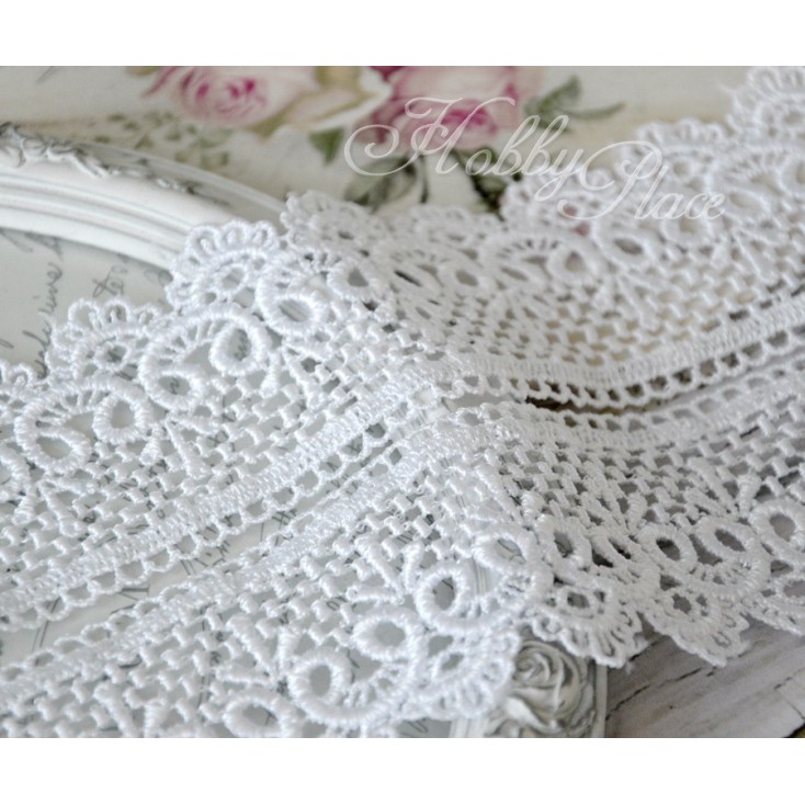 Guipure lace - widh 6cm - white - 1 meter