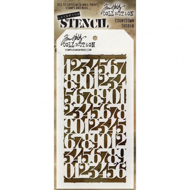 Tim Holtz Collection - Mask, stencil, template - Countdown THS058