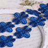 Guipure lace flowers - widh 4,5cm - dark blue - 1 meter