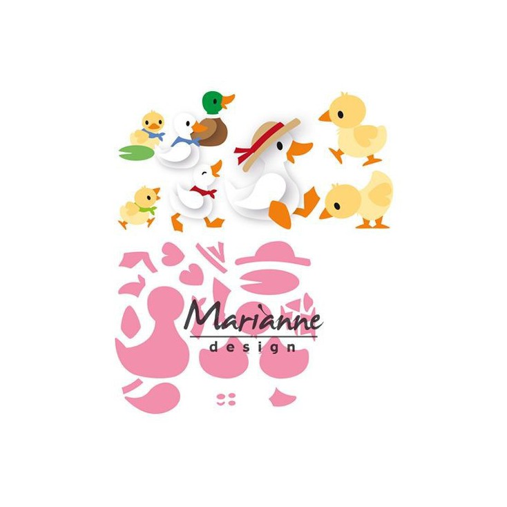 Wykrojniki Rodzina kaczuszek - Marianne Design Collectables - COL1428