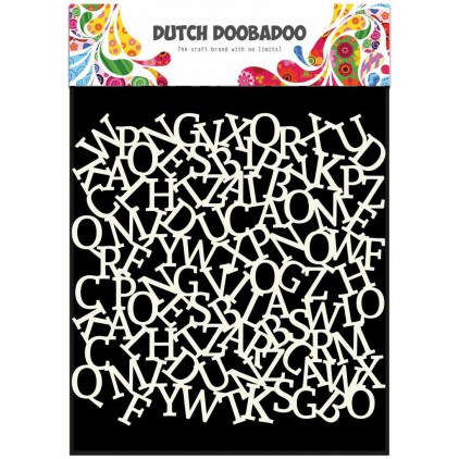 Mask, stencil, template 15x15 cm -Alfabet - Dutch Doobadoo