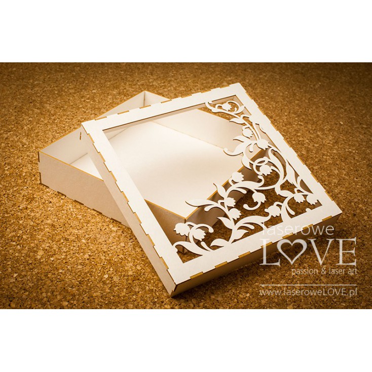 Pudełko z beeramty Dekor konwalie, Baby Lily na kartkę/album, 16x16 cm