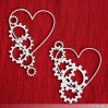 me&you - hearts with gears- Cardboard element - the MiNi art