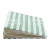 Album base square- Textile -Minty white stripes- 20x20x7 cm - Fabrika Decoru