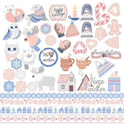 Scrapbooking paper - Fabrika Decoru - Huge winter- Pictures for cutting