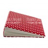 Album base square- Textile - Peas in red - 20x20x7 cm - Fabrika Decoru