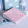 Album base square- Textile - Pink Stars - 20x20x7 cm - Fabrika Decoru