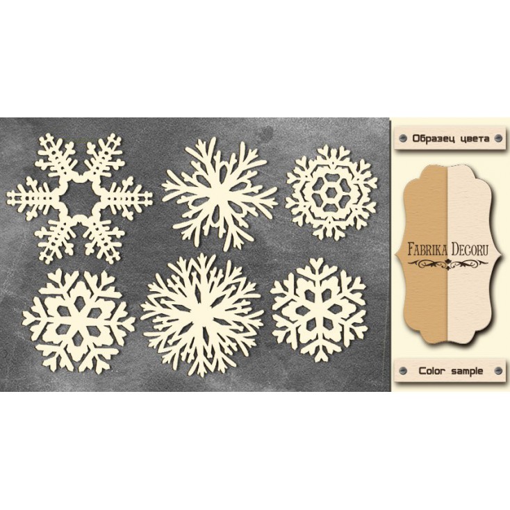 Zestaw tekturek - Tekturka - Fabrika Decoru - Snowflakes 1-FDCH 42