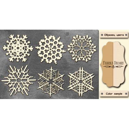 Set of cardboard - Chipboard - Fabrika Decoru - Snowflakes 3-FDCH 68