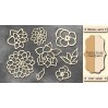 Set of cardboard - Chipboard - Fabrika Decoru- Flowers 02-FDCH 044