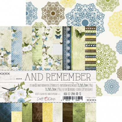 Pad of scrapbooking papers - Craft O Clock - ...And Remember