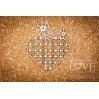 Cardboard -Heart with ornaments- Vintage Christmas - LA18731- Laserowe LOVE