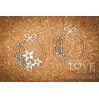 Cardboard -Christmas balls mini flowers- Vintage Christmas - LA18739 - Laserowe LOVE