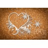 Cardboard -Heart frame- Shabby Winter - LA18670- Laserowe LOVE