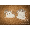 Cardboard -Teddy bears in frames - Arctic Sweeties - LA18604- Laserowe LOVE