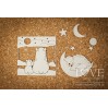 Cardboard -Bears with the moon - Arctic Sweeties - LA18605- Laserowe LOVE