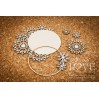 Cardboard -Round frames with snowflakes - Arctic Sweeties - LA18614- Laserowe LOVE