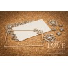 Cardboard -Rectangular frames with snowflakes - Arctic Sweeties - LA18615- Laserowe LOVE