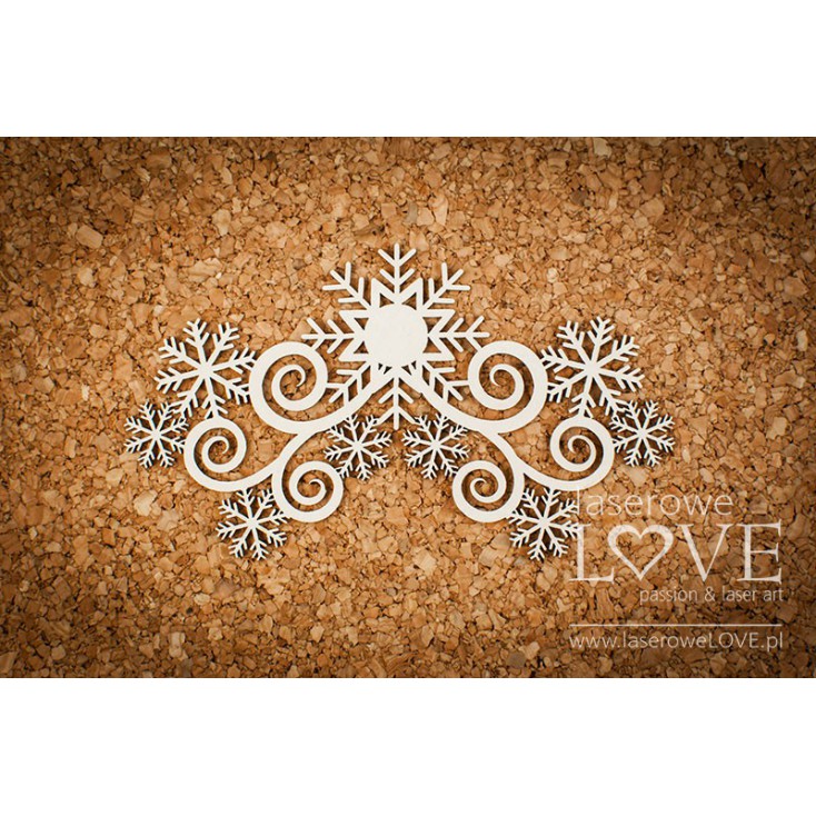 Tekturka -Ornament ze śnieżynkami - Arctic Sweeties - LA18620- Laserowe LOVE