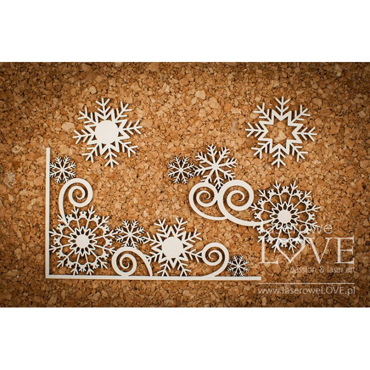 Cardboard -Ornament with snowflakes - Arctic Sweeties - LA18621- Laserowe LOVE