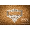 Cardboard -Rectangular frame with ornaments - Vintage Ornaments - LA18237 - Laserowe LOVE