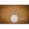 Cardboard -Round frame with grid- Vintage Ornaments - LA18246 - Laserowe LOVE