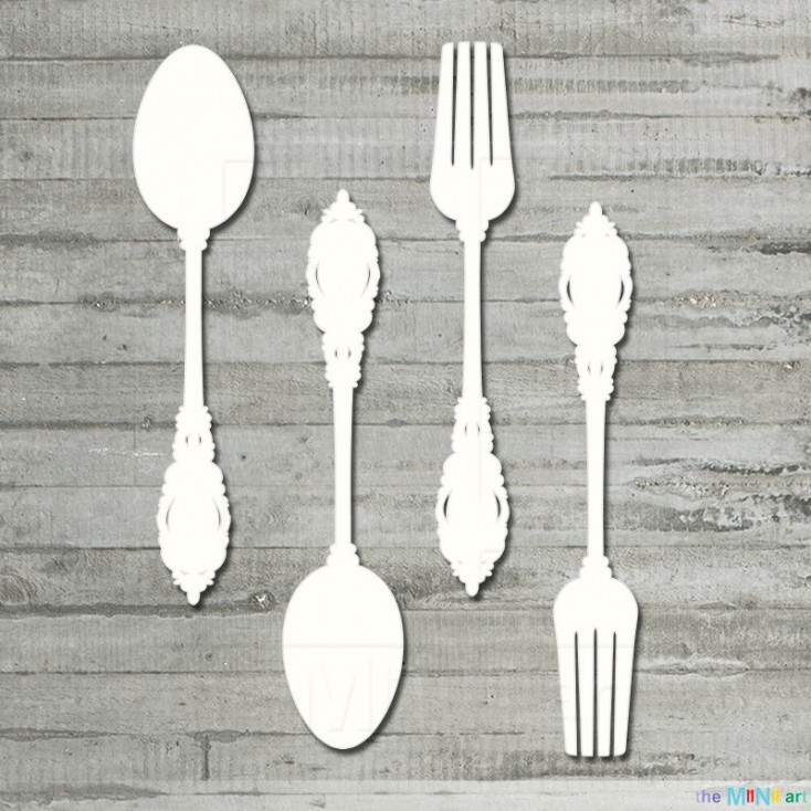 Vintage cutlery- Cardboard element - the MiNi art
