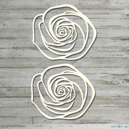 Lace roses L - Cardboard element - the MiNi art