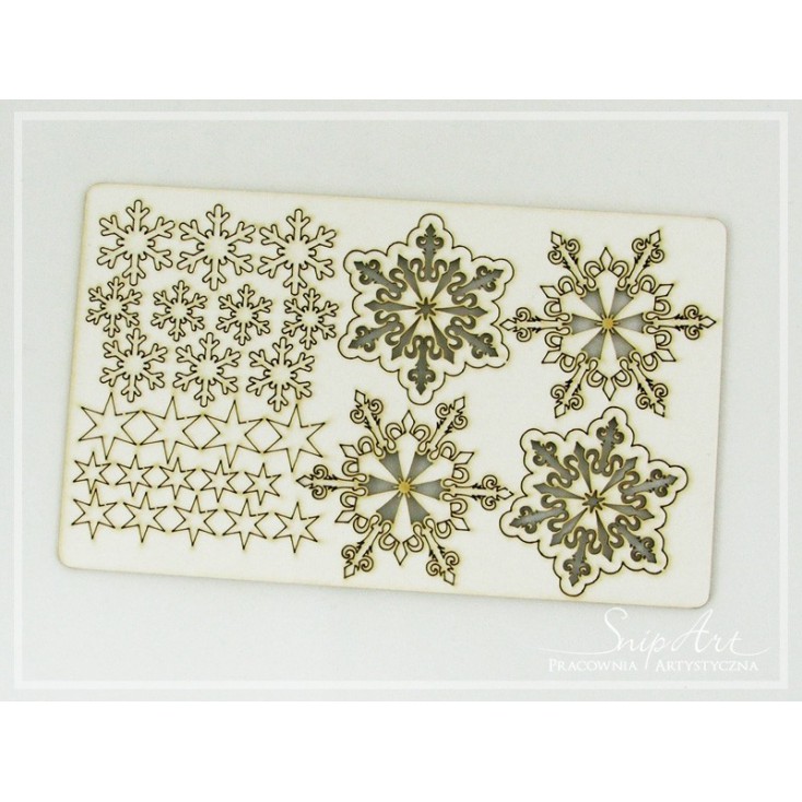 Cardboard - Snowflakes a set - SnipArt