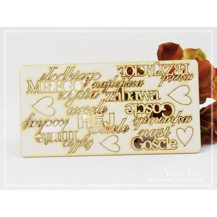 Cardboard- "Wedding" inscriptions - set -SnipArt