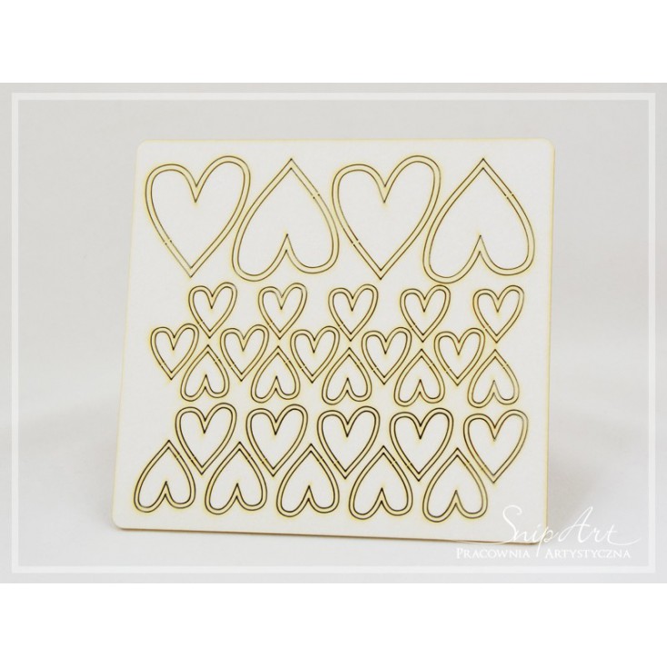 Cardboard- set of hearts -SnipArt