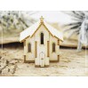 Cardboard - Mini house - church 3D -SnipArt