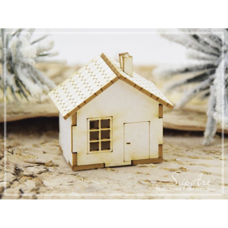 Cardboard - Mini house - hut 3D -SnipArt