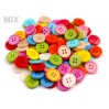 Guziki plastikowe - mix kolorów 02 - 12 sztuk