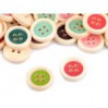 Wooden buttons -mix of colours - 12 pieces