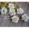 A set of paper flowers - white 160401 - 6 pieces