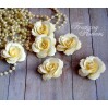 A set of paper flowers - cream - 160402 - 6 pieces
