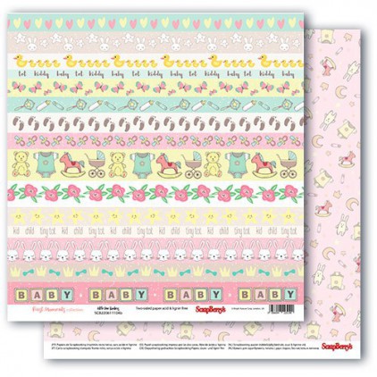 Scrapbooking paper - First Moments - Little one borders - Scrapberry's