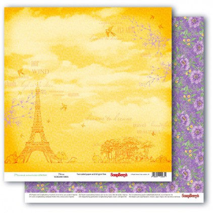 Scrapbooking paper - Precious memories - Paris- Scrapberry's