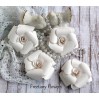 A set of paper flowers - white- 170133 - 4 pieces
