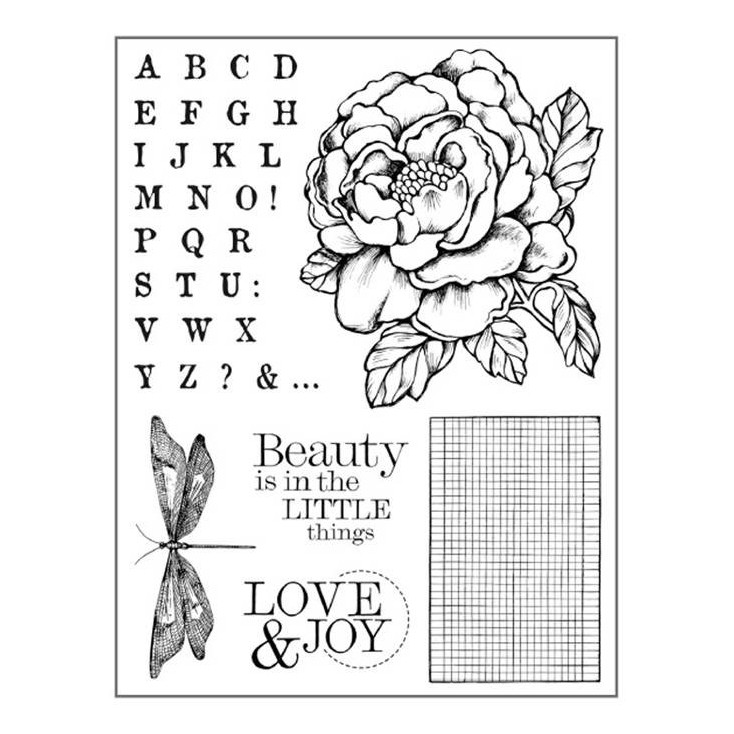 Set of clear stamps - Stamperia - Peony